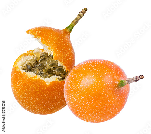 Fresh granadilla isolated on white background