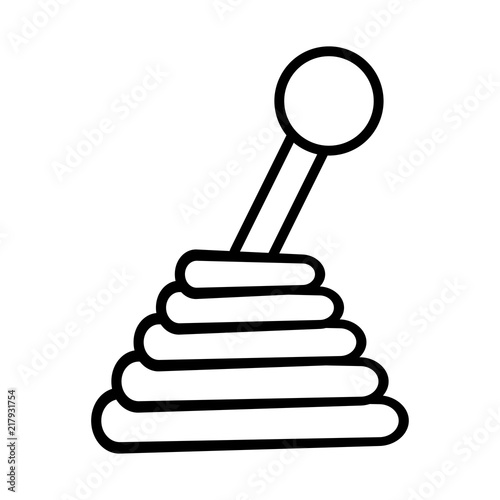 gearbox knob icon outline design isolated on white background