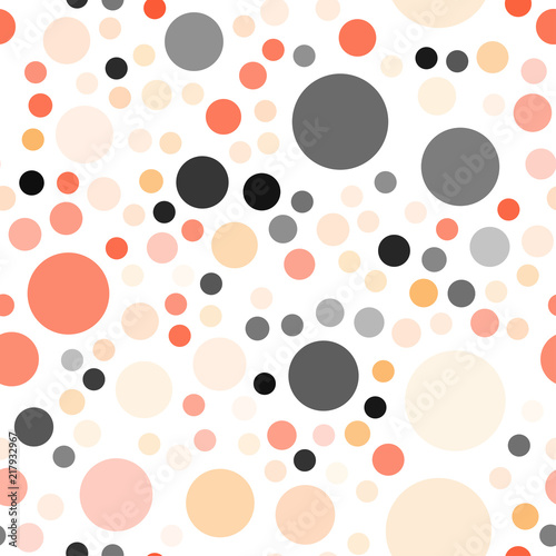 Light Orange vector seamless layout with circle shapes.