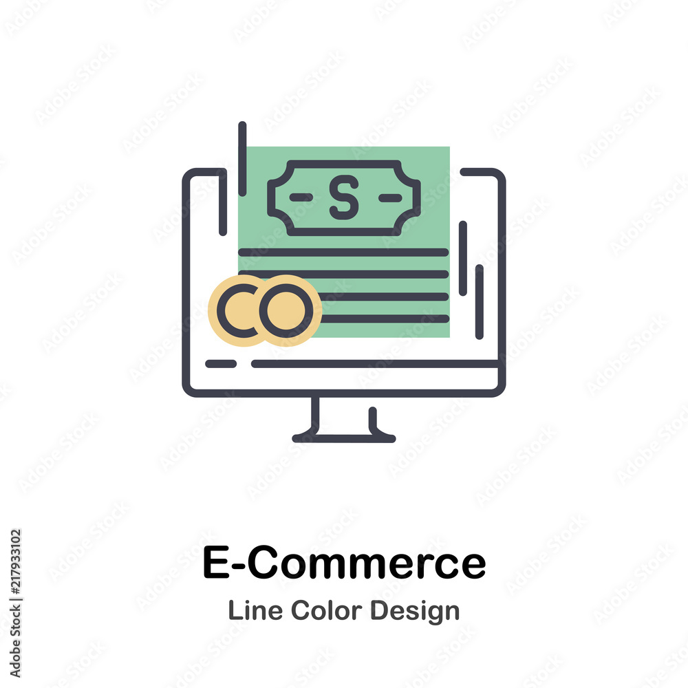 Obraz premium E-Commerce Lineal Color Icon