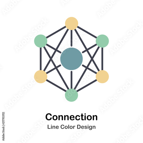 Connection Lineal Color Icon