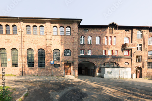 Fototapeta Naklejka Na Ścianę i Meble -  Katowice, Nikiszowiec, Traditional, old buildings of the mining district of Silesia