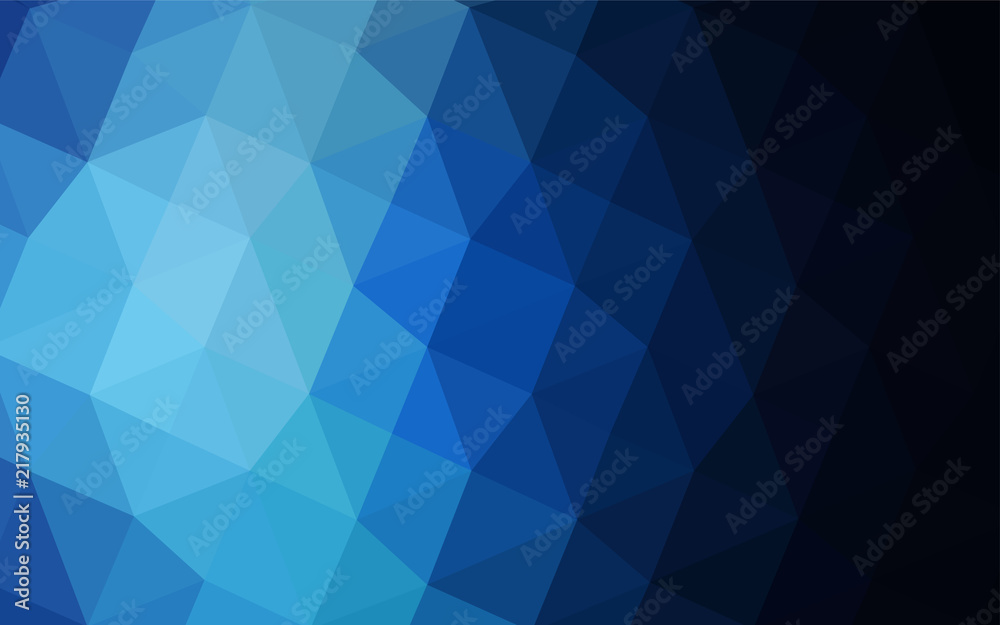Dark BLUE vector shining triangular backdrop. Dark BLUE vector shining triangular backdrop.