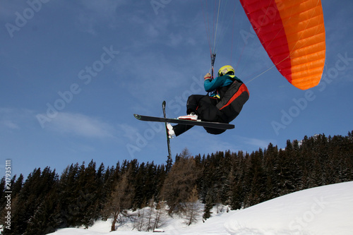 Verbier switzerland paragliding photo