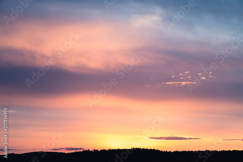 Abendhimmel mit Horizont