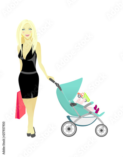 mother with a stroller