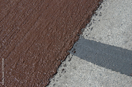 Chipseal Gutter Interface of roadway photo