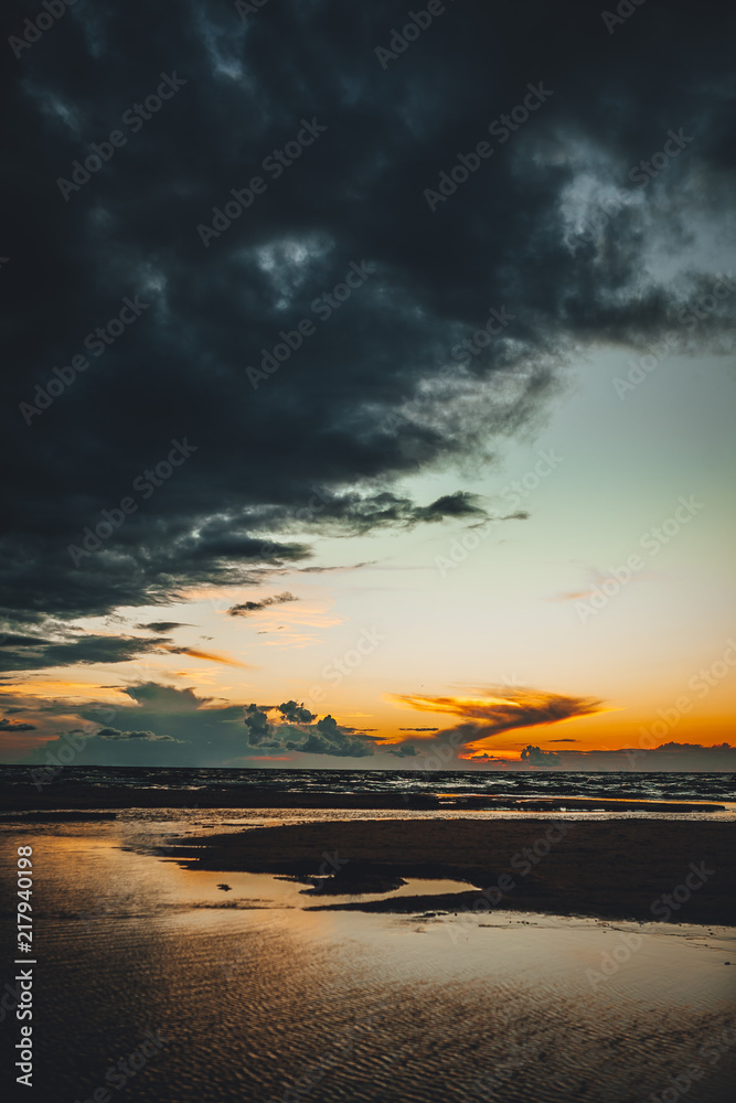 Storm clouds, storm Passing over Sea, dramatic clouds after storm coast line Storm clouds, storm Passing over Sea, dramatic clouds after storm coast line