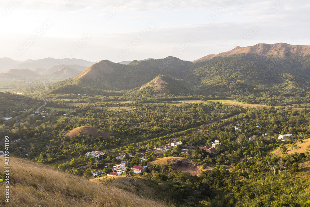 View over philippine landscape in Coron town View over philippine landscape in Coron town