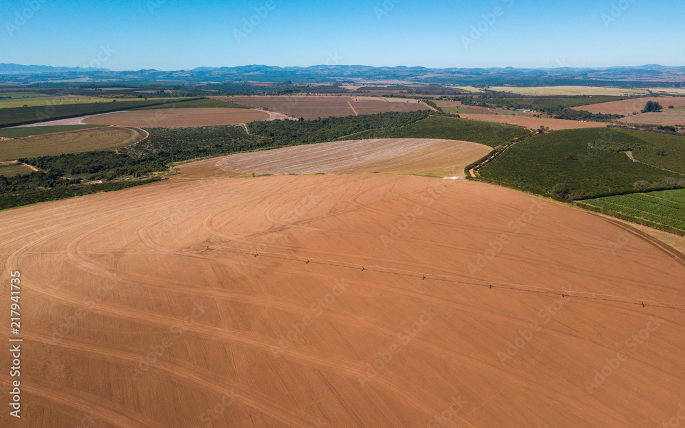 agronegócios  plantação aérea