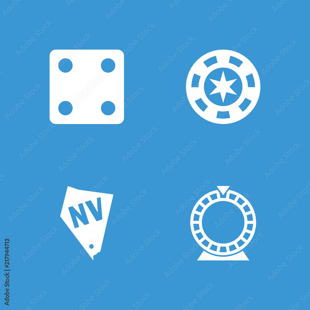 Collection of 4 vegas filled icons Collection of 4 vegas filled icons
