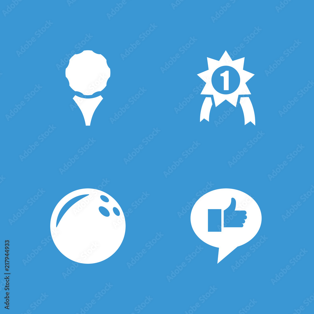 Collection of 4 challenge filled icons Collection of 4 challenge filled icons