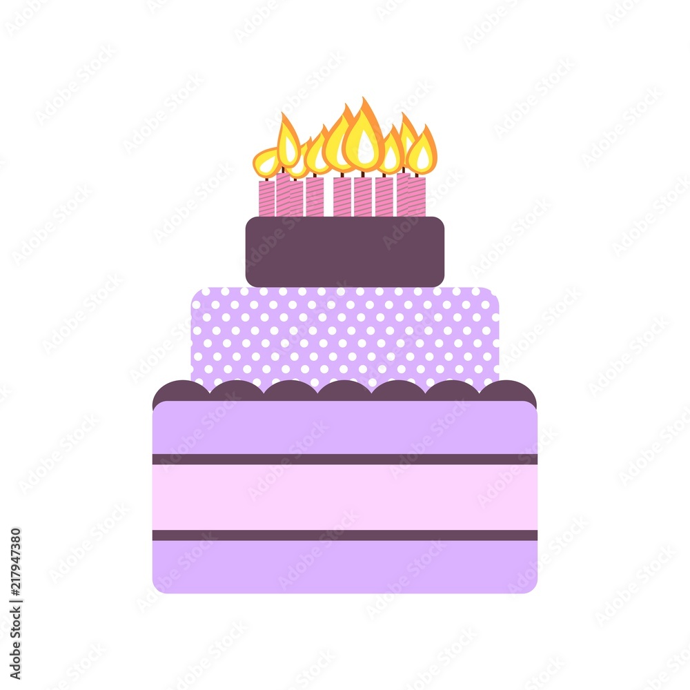 Cake illustration set. Digital for you Cake illustration set. Digital for you