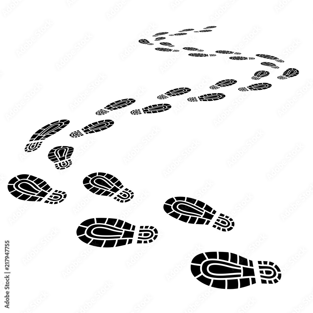 walking shoe prints