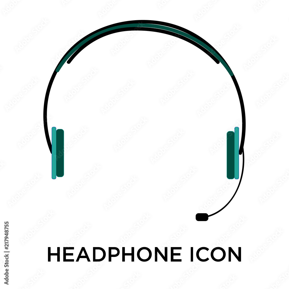 Headphone icon vector isolated on white background, Headphone sign Headphone icon vector isolated on white background, Headphone sign