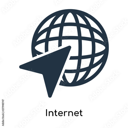 Internet icon vector isolated on white background, Internet sign