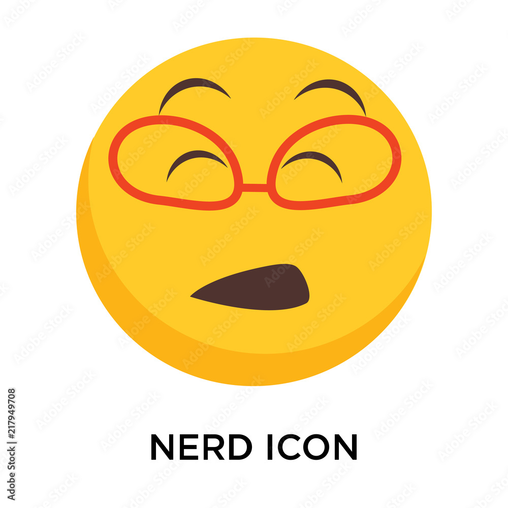 Fototapeta premium Nerd icon vector isolated on white background, Nerd sign