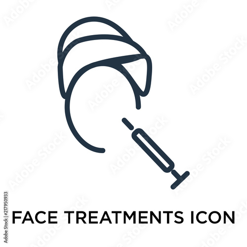 Face Treatments icon vector isolated on white background, Face Treatments sign , thin elements or linear logo design in outline style