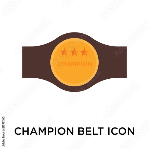 Champion belt icon vector isolated on white background, Champion belt sign