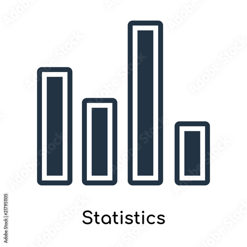 Statistics icon vector isolated on white background, Statistics sign