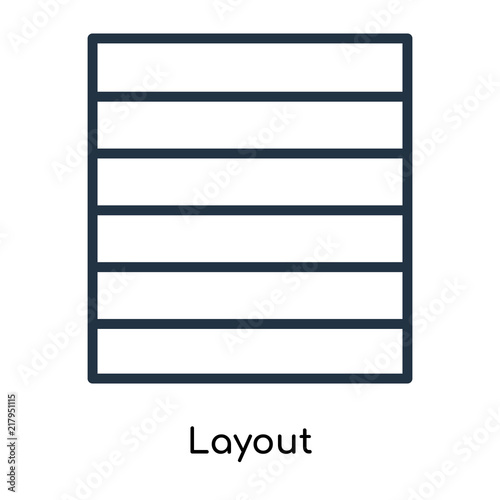 Layout icon vector isolated on white background, Layout sign , line symbols or linear logo design in outline style
