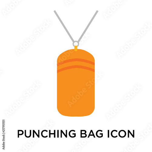 Punching bag icon vector isolated on white background, Punching bag sign