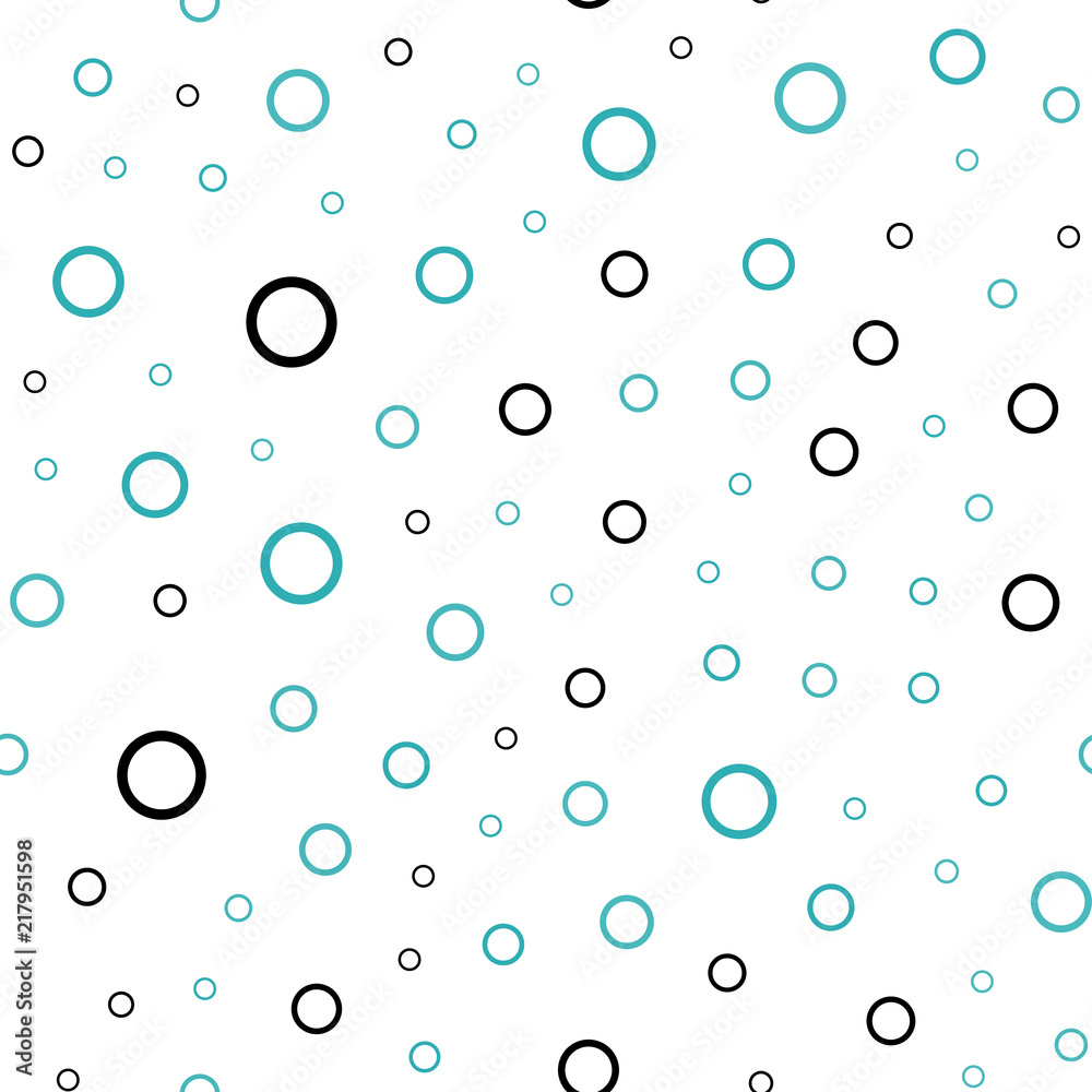 Light Green vector seamless background with bubbles.