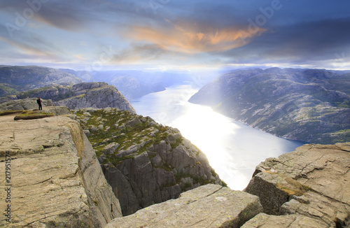 View of Lysefjord from Preikestolen
