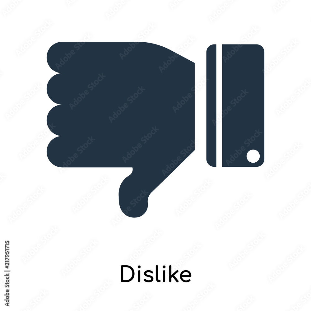 Dislike icon vector isolated on white background, Dislike sign Dislike icon vector isolated on white background, Dislike sign