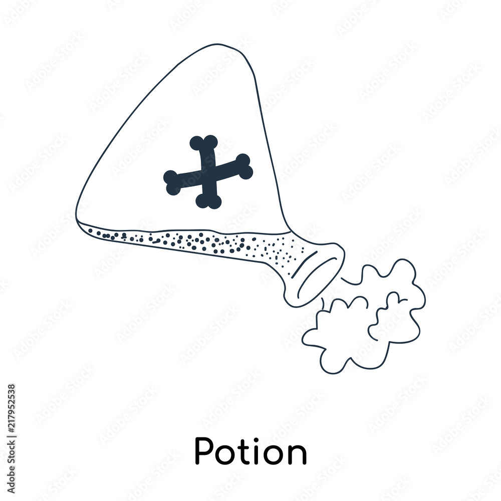 Potion icon vector isolated on white background, Potion sign ...