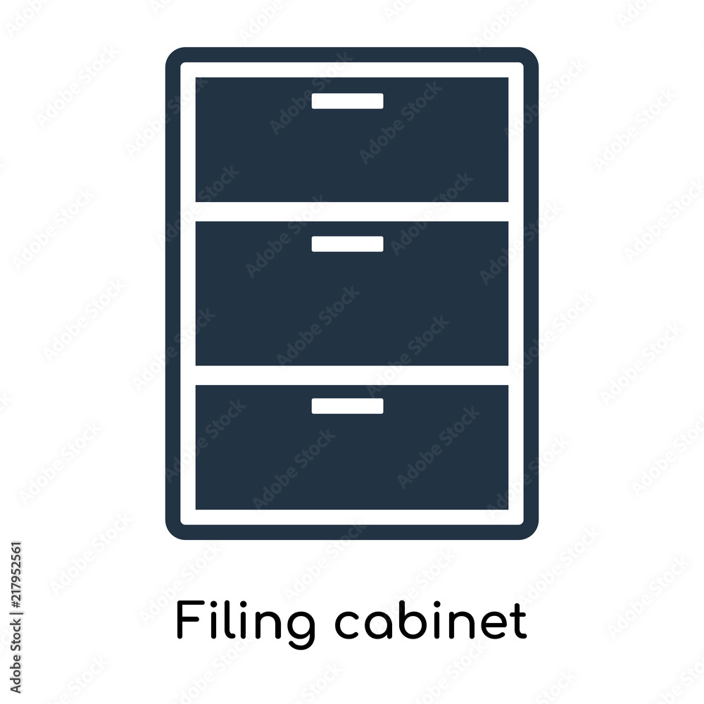 Filing cabinet icon vector isolated on white background, Filing cabinet sign Filing cabinet icon vector isolated on white background, Filing cabinet sign