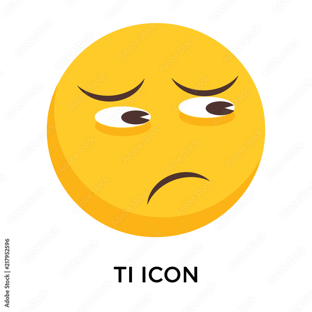 Fototapeta premium Tired icon vector isolated on white background, Tired sign