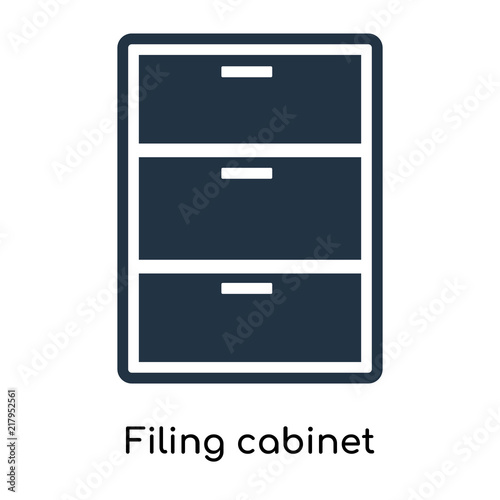 Filing cabinet icon vector isolated on white background, Filing cabinet sign