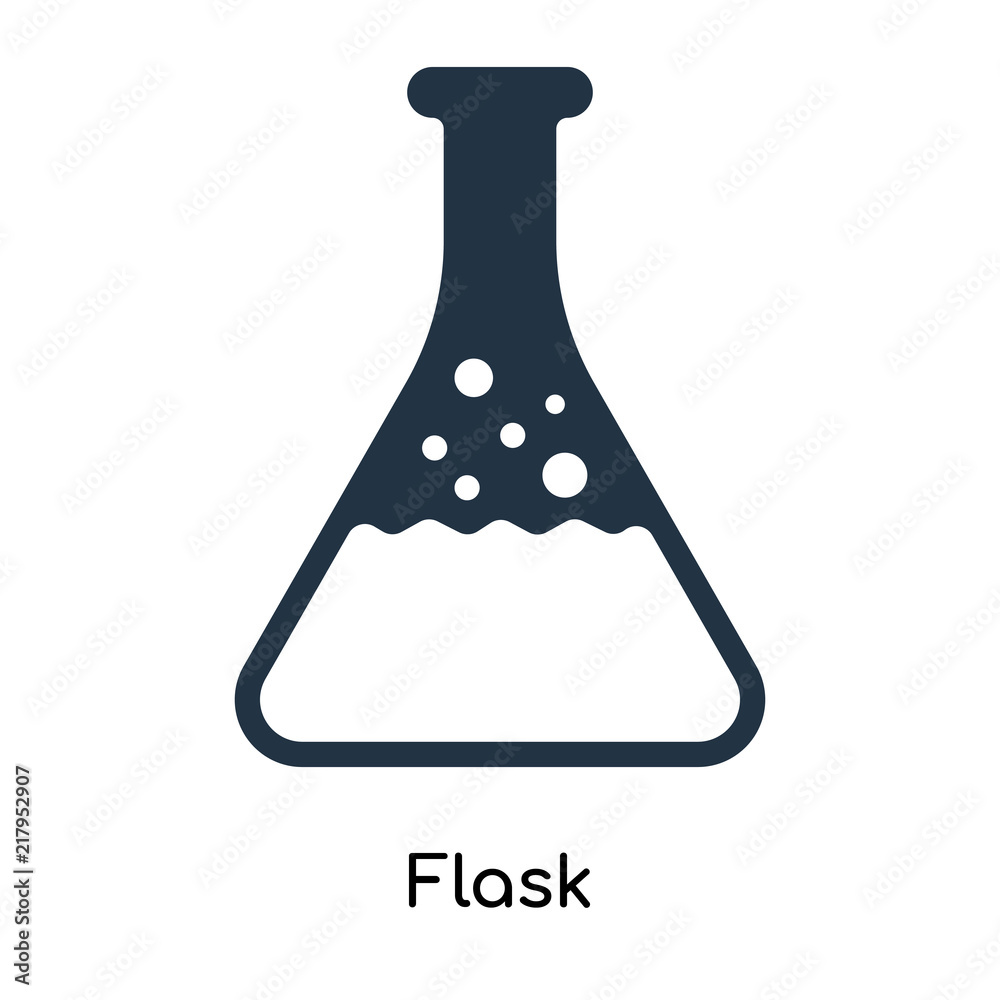 Flask icon vector isolated on white background, Flask sign Flask icon vector isolated on white background, Flask sign