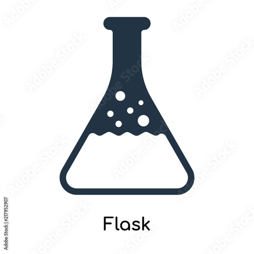 Flask icon vector isolated on white background, Flask sign