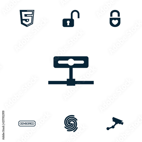 Collection of 7 privacy filled icons