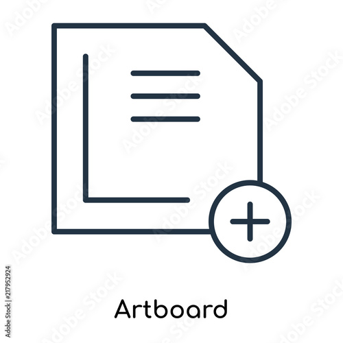 Artboard icon vector isolated on white background, Artboard sign , thin symbols or lined elements in outline style