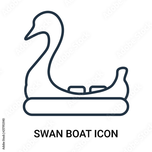 swan boat icon isolated on white background. Modern and editable swan boat icon. Simple icons vector illustration.