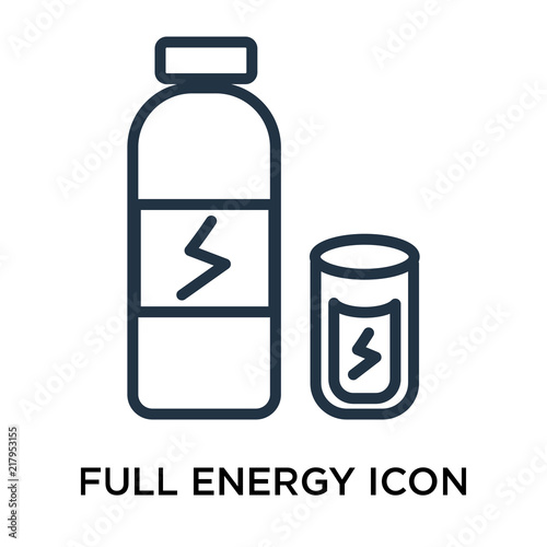 Full Energy icon vector isolated on white background, Full Energy sign , thin elements or linear logo design in outline style