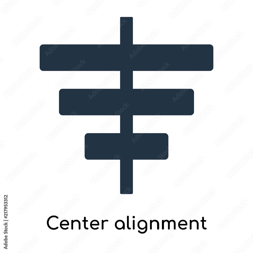 Obraz premium Center alignment icon vector isolated on white background, Center alignment sign