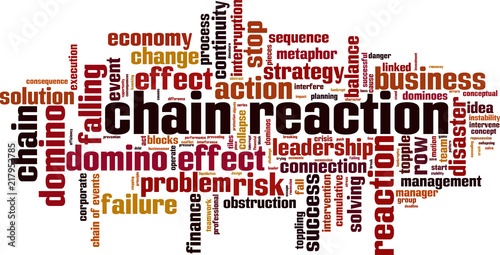 Chain reaction word cloud