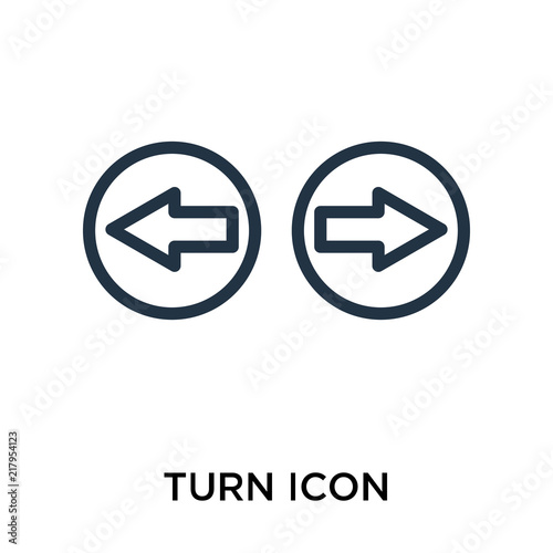Free Download turn icon isolated on white background. Simple and editable turn icons. Modern icon vector illustration. - GFXLoad