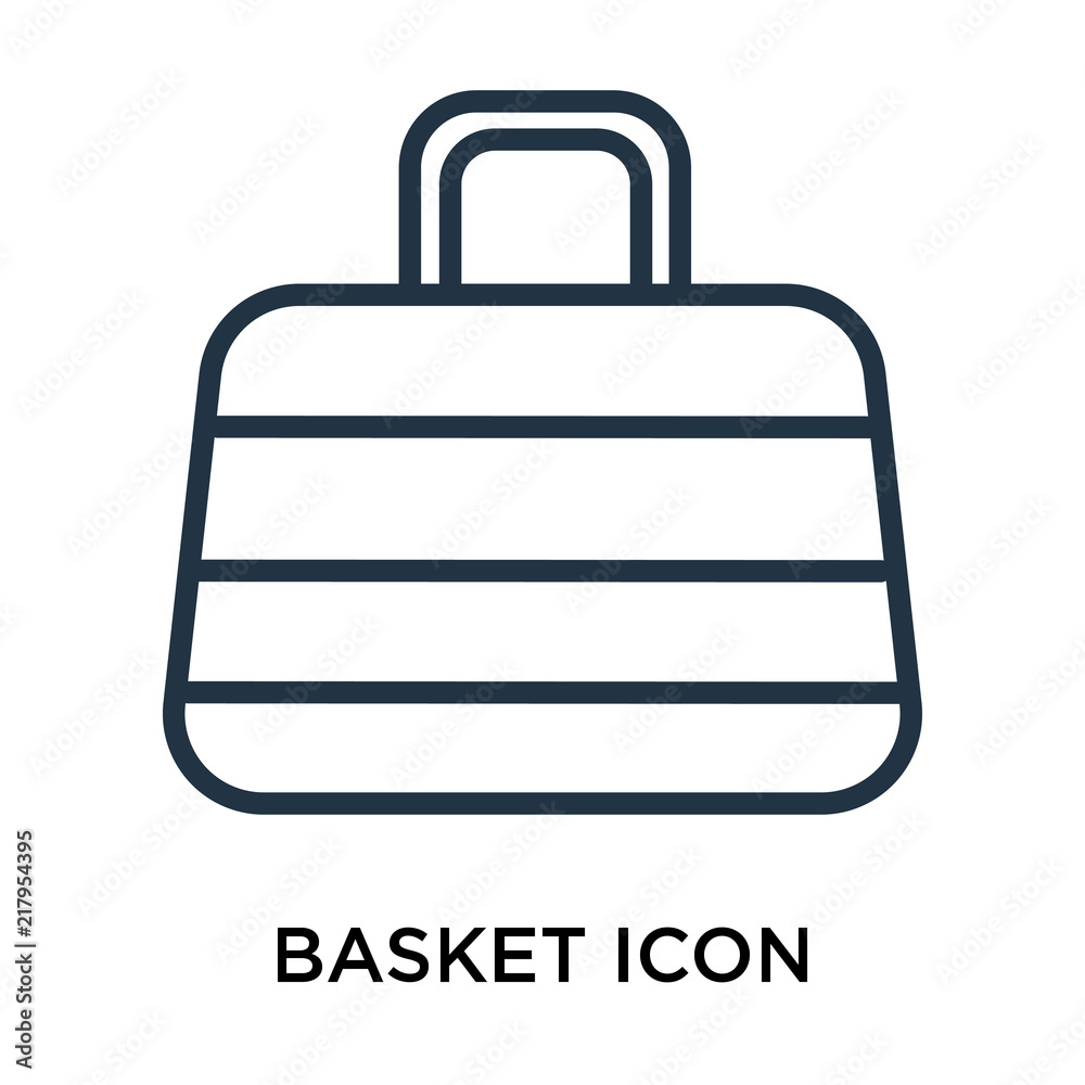 basket icon isolated on white background. Simple and editable basket icons. Modern icon vector illustration. basket icon isolated on white background. Simple and editable basket icons. Modern icon vector illustration.