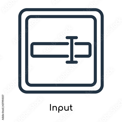 Input icon vector isolated on white background, Input sign , line symbols or linear logo design in outline style