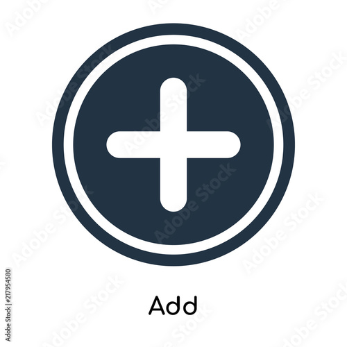 Add icon vector isolated on white background, Add sign
