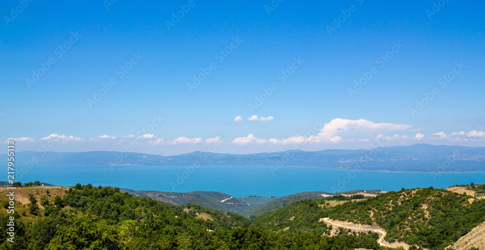 Iznik and Iznik Lake Panoramic view. Iznik, Bursa, Turkey