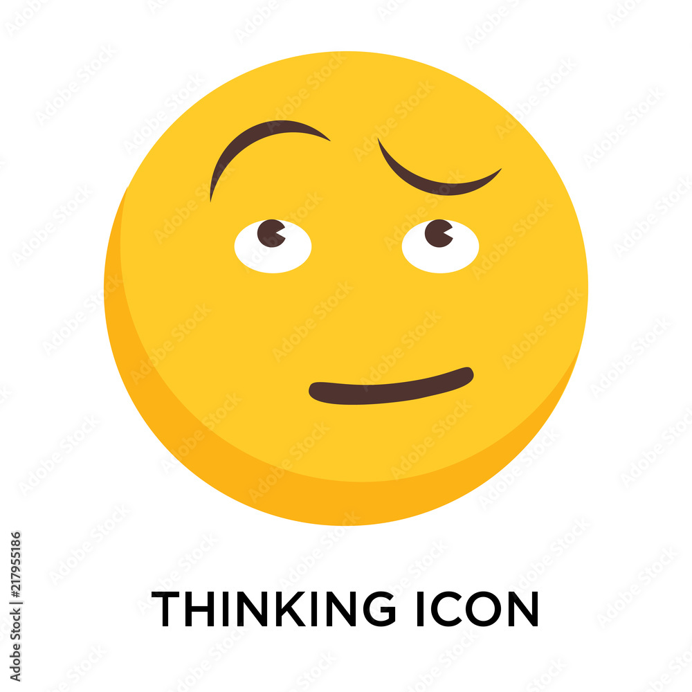Thinking icon vector isolated on white background, Thinking sign Thinking icon vector isolated on white background, Thinking sign