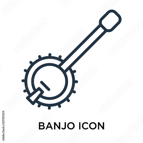 banjo icons isolated on white background. Modern and editable banjo icon. Simple icon vector illustration.