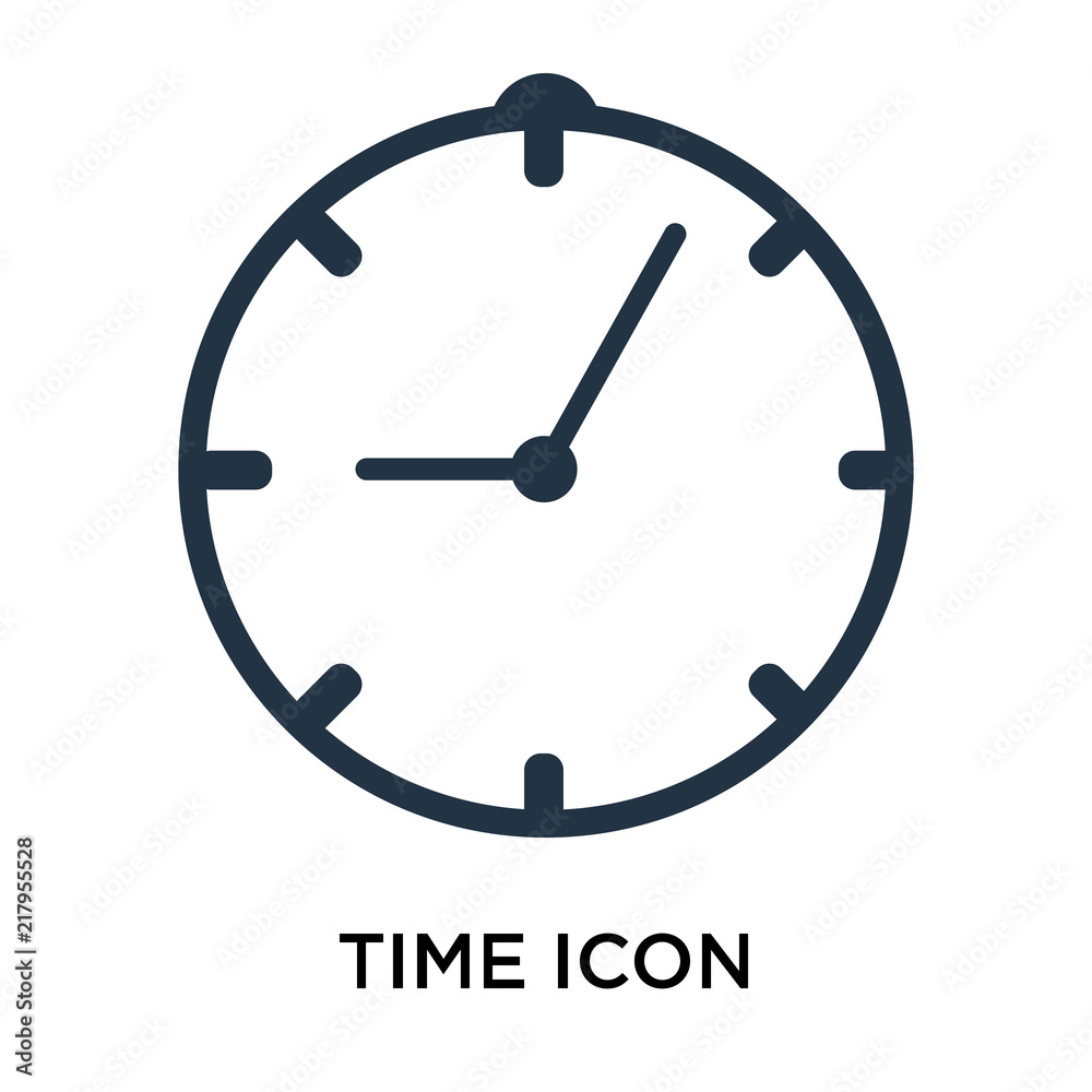 time icon isolated on white background. Simple and editable time icons. Modern icon vector illustration.