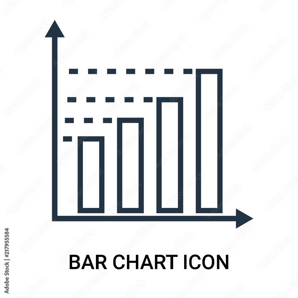 bar chart icon on white background. Modern icons vector illustration. Trendy bar chart icons